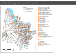 Carte Des Unités De Paysage De Gironde Et Des Limites Communales