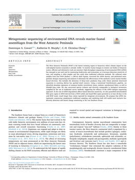 Marine Genomics 37 (2018) 148–160