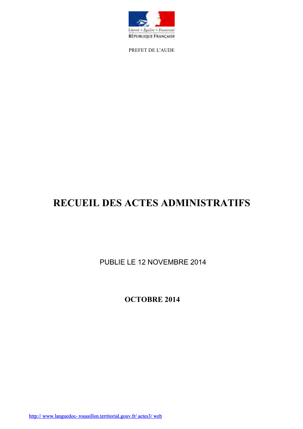 Recueil Des Actes Administratifs