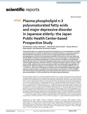 Plasma Phospholipid N-3 Polyunsaturated Fatty Acids