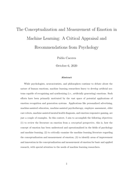 The Conceptualization and Measurement of Emotion in Machine Learning: a Critical Appraisal and Recommendations from Psychology
