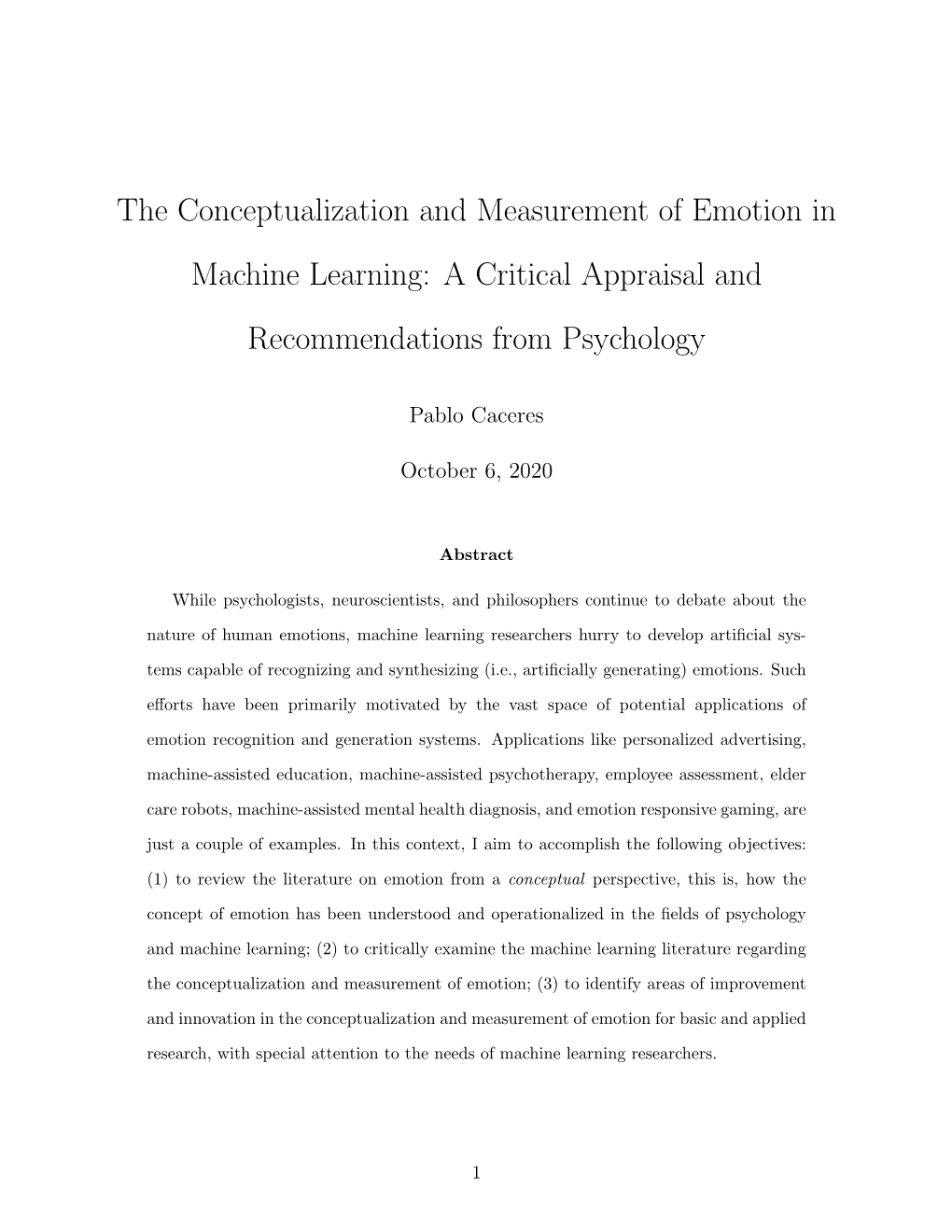 The Conceptualization and Measurement of Emotion in Machine Learning: a Critical Appraisal and Recommendations from Psychology