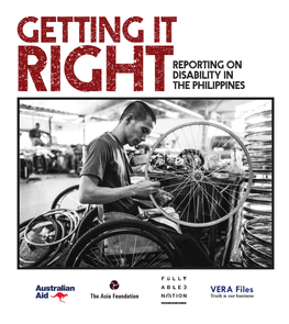 Getting It Right: Reporting on Disability in the Philippines