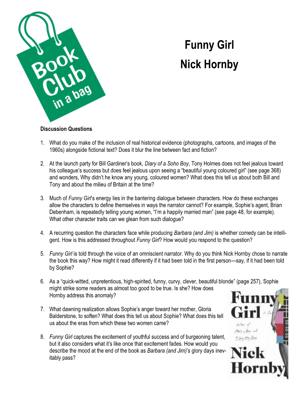 Funny Girl Nick Hornby