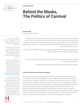 Behind the Masks, the Politics of Carnival