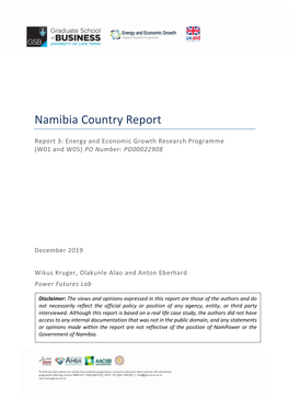 Namibia Country Report