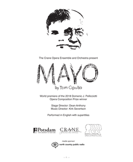 The Crane Opera Ensemble and Orchestra Present World Premiere of the 2018 Domenic J. Pellicciotti Opera Composition Prize Winner