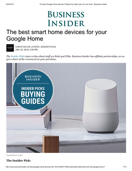 The Best Smart Home Devices for Your Google Home
