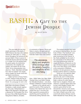 Rashi:A Gift to the Jewish People