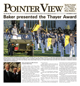 Baker Presented the Thayer Award