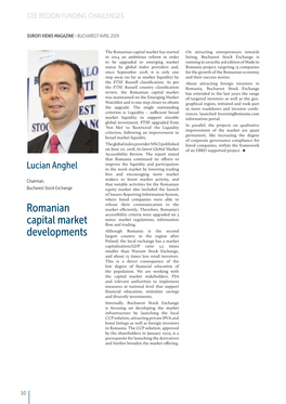 Romanian Capital Market Developments