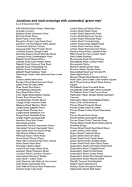 Junctions and Road Crossings with Automated 'Green Men'