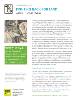 FIGHTING BACK for LAND for TEACHERS & STUDENTS Zapata | Diego Rivera