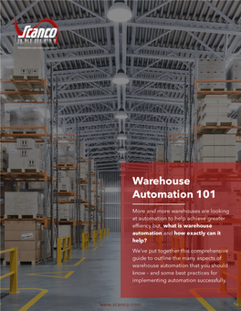 Warehouse Automation 101