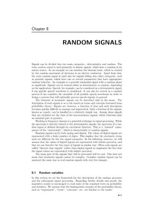Random Signals
