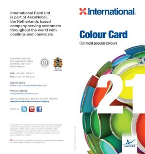 Colour Card Our Most Popular Colours