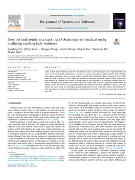 Does the Fault Reside in a Stack Trace? Assisting Crash Localization by Predicting Crashing Fault Residence