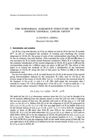 The Subnormal Subgroup Structure of the Infinite General Linear Group