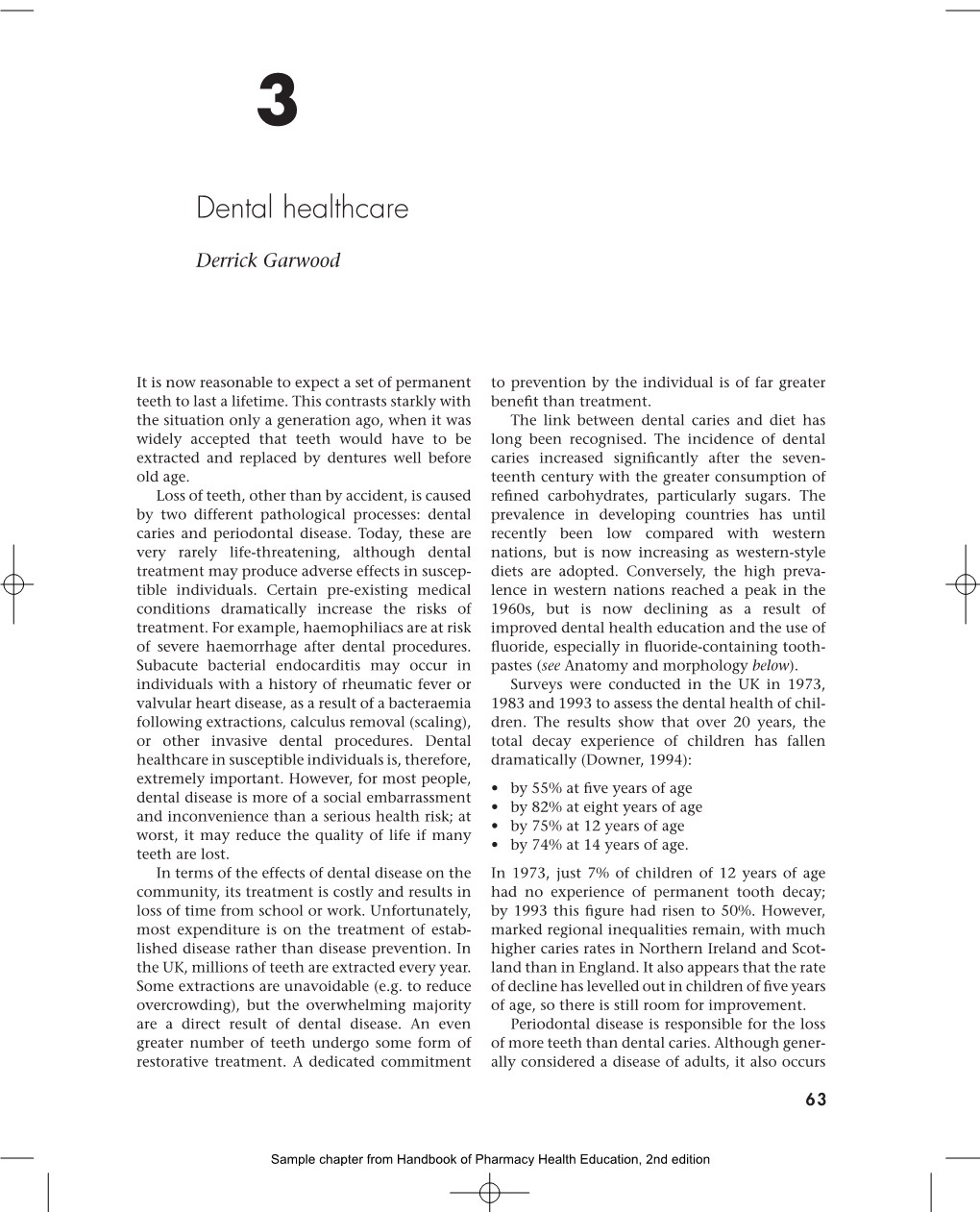 Sample Chapter from Handbook of Pharmacy Health Education, 2Nd Edition 03Chap3 (Ds) 17/10/00 11:42 Am Page 64