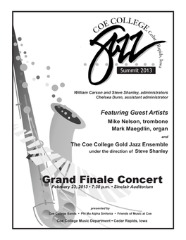 Grand Finale Concert February 23, 2013 • 7:30 P.M
