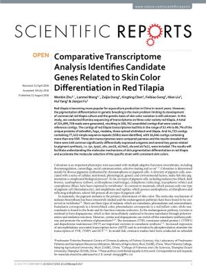 Comparative Transcriptome Analysis Identifies Candidate Genes Related