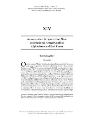 An Australian Perspective on Non-International Armed Conflict: Afghanistan and East Timor