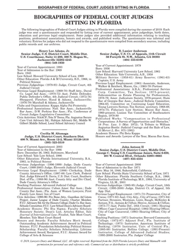 Biographies of State and County Court Judges in Florida 23