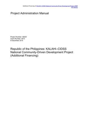KALAHI–CIDSS National Community-Driven Development Project (RRP PHI 46420)