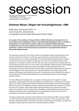 Koloman Moser, Reigen Der Kranzträgerinnen, 1898