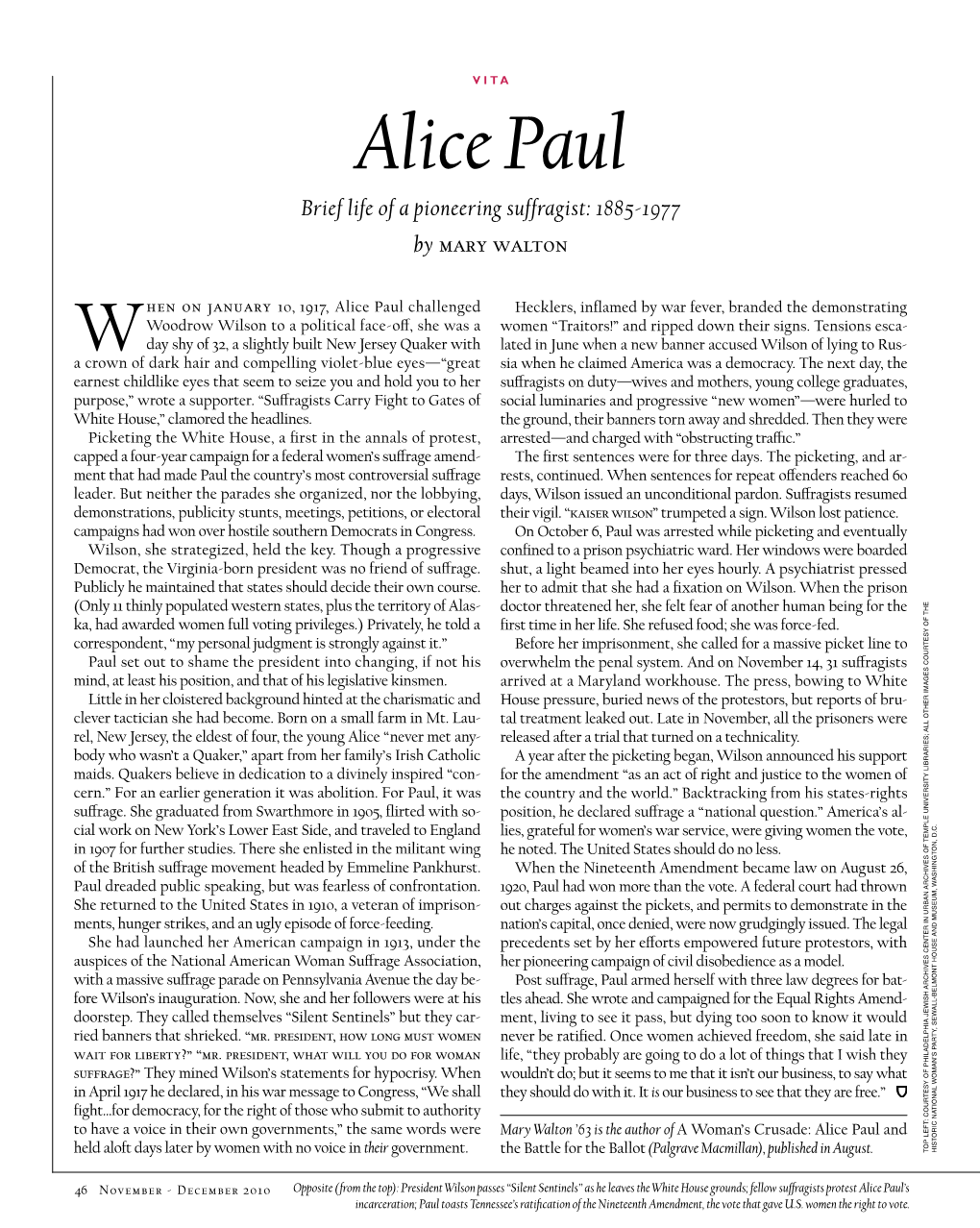 Alice Paul Brief Life of a Pioneering Suffragist: 1885-1977 by Mary Walton