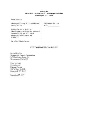 As-Filed Petition for Special Relief WDTV WVFX.Pdf