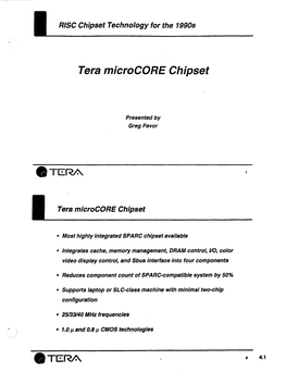 Tera Microcore Chipset