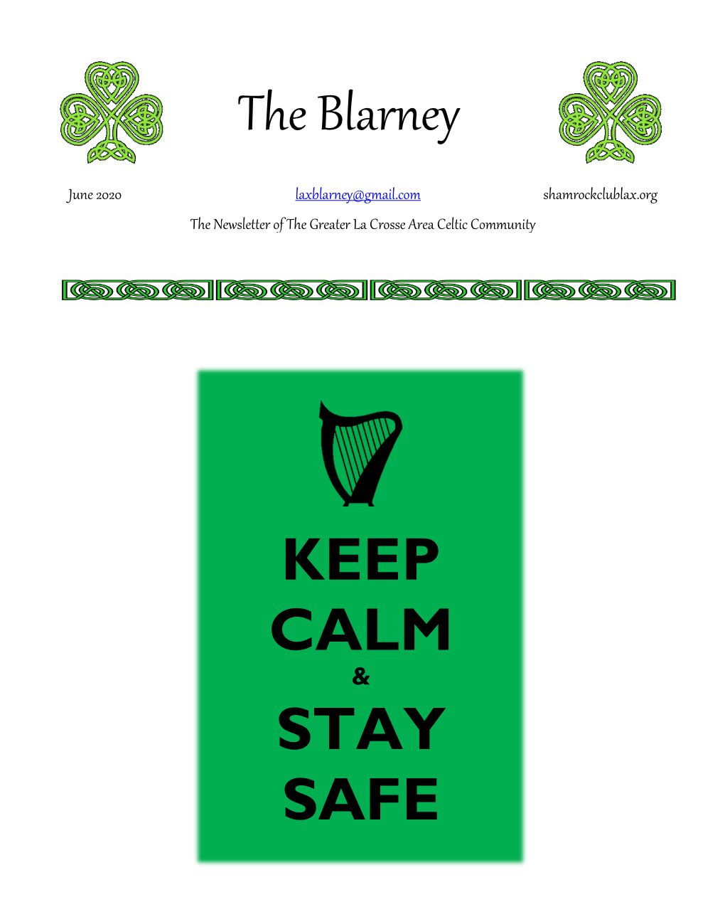 The Blarney KEEP CALM STAY SAFE
