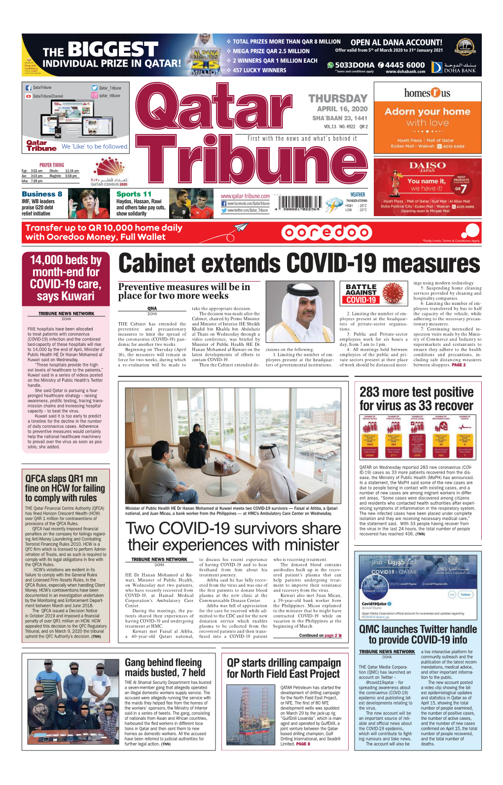 Cabinet Extends COVID-19 Measures Ings Using Modern Technology
