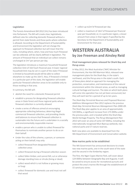 WESTERN AUSTRALIA Can Be Collected, Will Be Clearly Defined in Legislation
