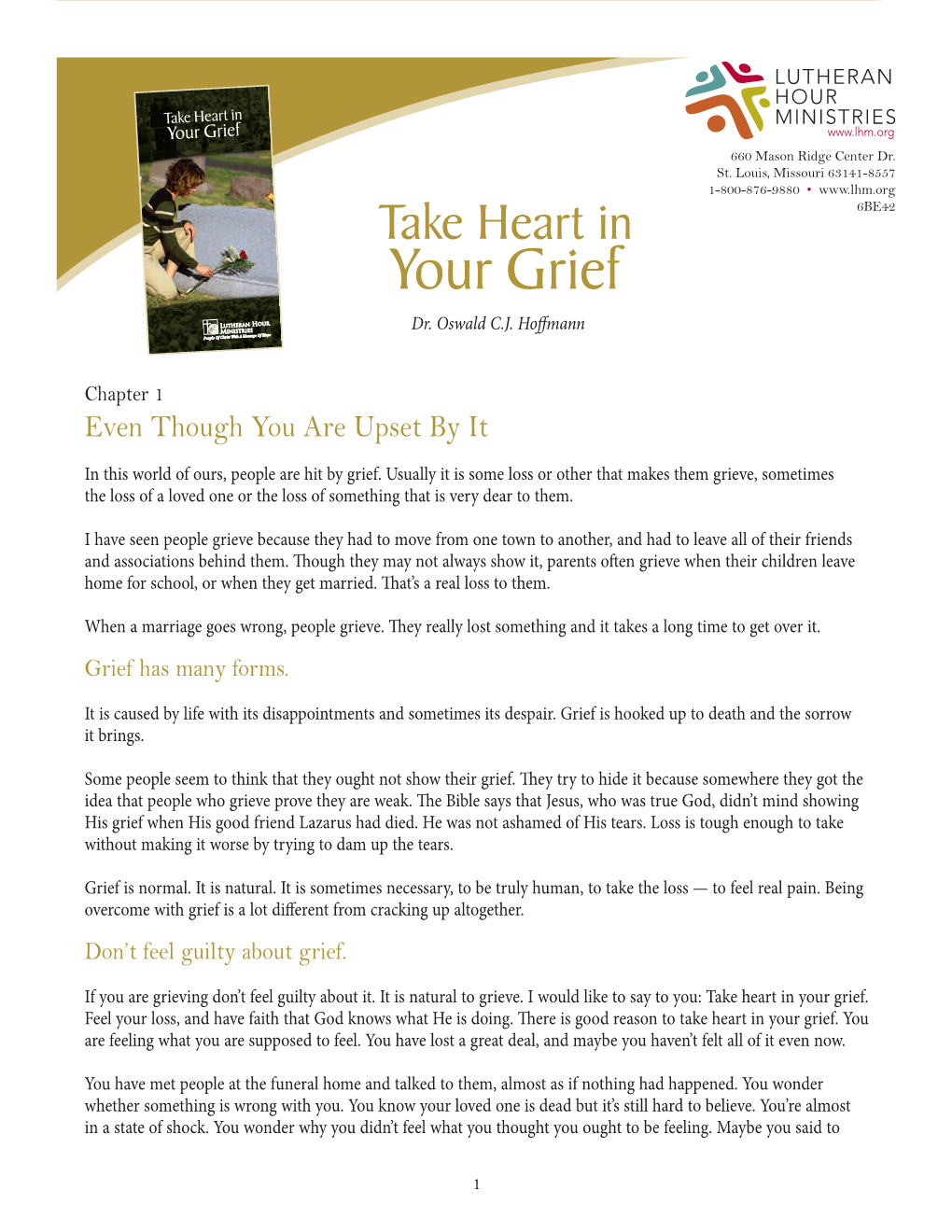 Take Heart in Your Grief