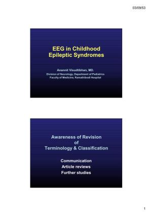 EEG in Childhood Epileptic Syndromes