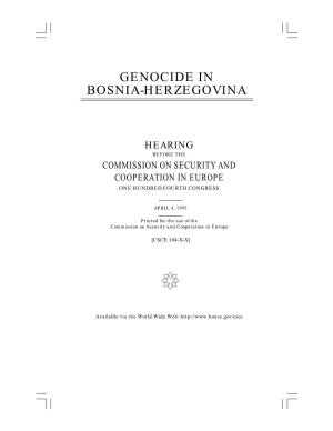 Genocide in Bosnia-Herzegovina