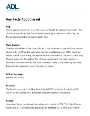 Key Facts About Israel