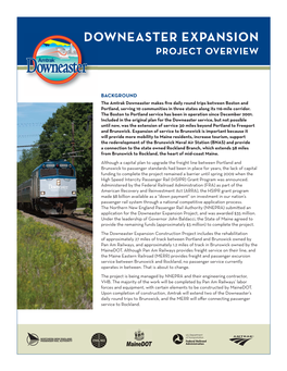 2011 Downeaster Expansion Overview