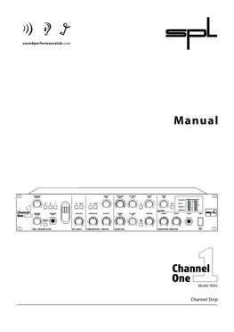 Manual Channel One Model 9945