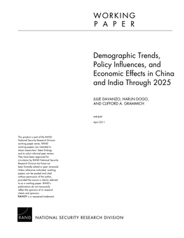 Demographic Trends, Policy Influences, and Economic Effects in China and India Through 2025