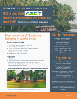AECT-INDIA 2020 Flyer