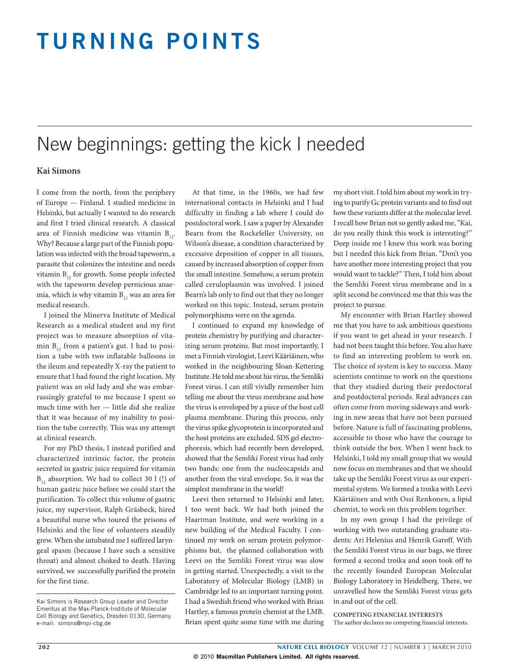 New Beginnings: Getting the Kick I Needed