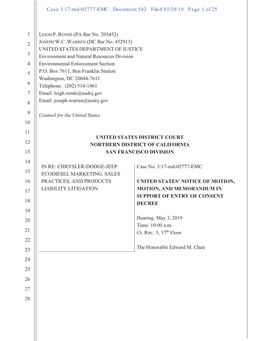 Case 3:17-Md-02777-EMC Document 542 Filed 03/29/19 Page 1 of 25