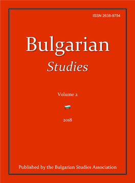 Volume 2 2018 Published by the Bulgarian Studies Association