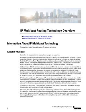 IP Multicast Routing Technology Overview