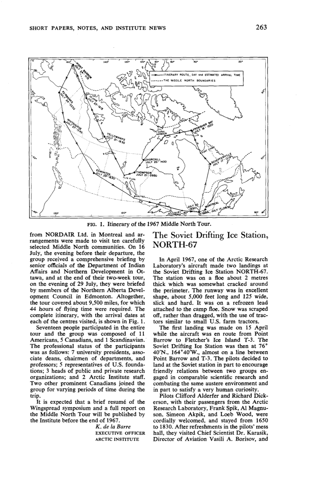 The Soviet Drifting Ice Station, NORTH-67