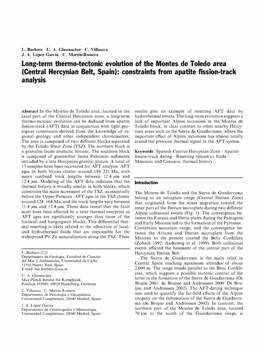 Long-Term Thermo-Tectonic Evolution of the Montes De Toledo Area (Central Hercynian Belt, Spain): Constraints from Apatite Fission-Track Analysis