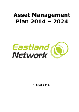Asset Management Plan 2014 – 2024
